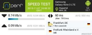 nperf mit zwei WR841N